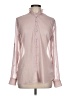 Express Outlet 100% Polyester Metallic Pink Long Sleeve Blouse Size L - photo 1