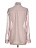 Express Outlet 100% Polyester Metallic Pink Long Sleeve Blouse Size L - photo 2