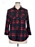 Eden & Olivia Plaid Red 3/4 Sleeve Blouse Size XL - photo 1