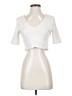 Express Ivory White Short Sleeve Top Size S - photo 1