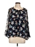 Kohl's 100% Polyester Blue 3/4 Sleeve Blouse Size L - photo 1