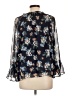 Kohl's 100% Polyester Blue 3/4 Sleeve Blouse Size L - photo 2