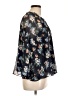 Kohl's 100% Polyester Blue 3/4 Sleeve Blouse Size L - photo 4