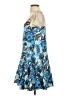 Rhode 100% Cotton Paisley Blue Cocktail Dress Size S - photo 5