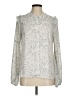 CAbi 100% Polyester Silver Long Sleeve Blouse Size M - photo 1