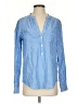 MICHAEL Michael Kors Stripes Blue Long Sleeve Button-Down Shirt Size S - photo 1