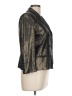 Diane von Furstenberg 100% Polyester Metallic Gold Blazer Size 12 - photo 4