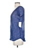 Ella Moss Blue Short Sleeve Silk Top Size XS - photo 5