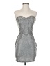 NAANAA 100% Polyester Metallic Silver Cocktail Dress Size 4 - photo 1