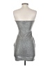 NAANAA 100% Polyester Metallic Silver Cocktail Dress Size 4 - photo 2