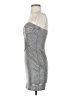 NAANAA 100% Polyester Metallic Silver Cocktail Dress Size 4 - photo 5