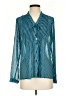 MICHAEL Michael Kors 100% Polyester Polka Dots Teal Long Sleeve Blouse Size XS - photo 1