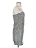 NAANAA 100% Polyester Metallic Silver Cocktail Dress Size 4 - photo 4