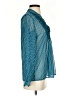 MICHAEL Michael Kors 100% Polyester Polka Dots Teal Long Sleeve Blouse Size XS - photo 4