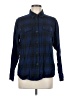 Tilley 100% Cotton Plaid Blue Long Sleeve Button-Down Shirt Size M - photo 1