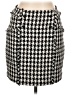 Express Houndstooth Black Casual Skirt Size 10 - photo 1