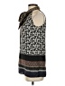 Lafayette 148 New York 100% Silk Print Black Blouse Size P (petite) - photo 5