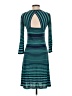 BCBGMAXAZRIA Stripes Teal Casual Dress Size XS - photo 2