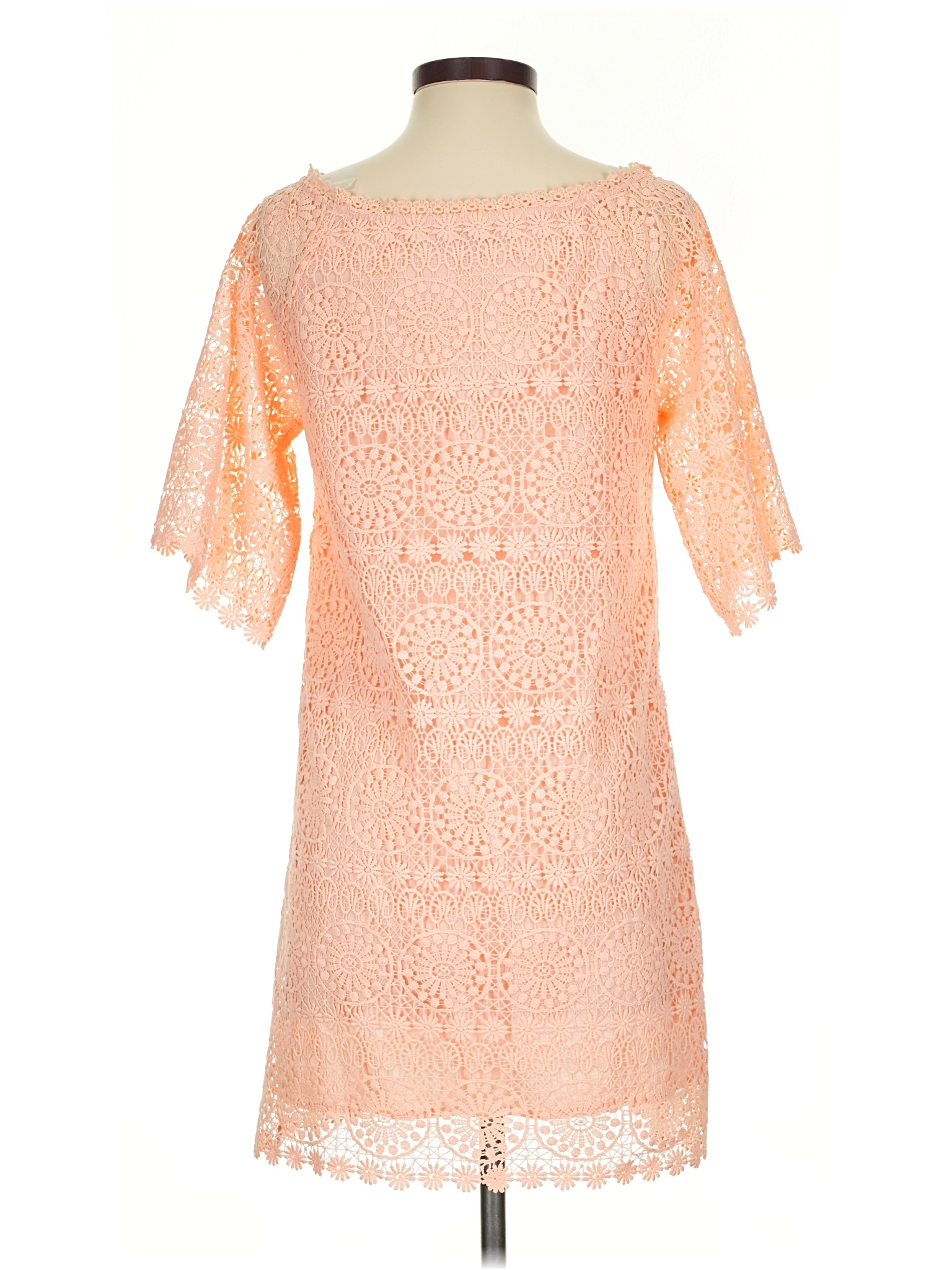 peach lace dress h&m Women's Light pink Lace-Detail Cotton Dress