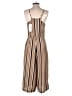 Glamorous 100% Polyester Stripes Tan Jumpsuit Size S - photo 2