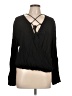 Elan 100% Rayon Black Long Sleeve Blouse Size L - photo 1