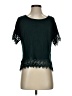 Chloe K Teal Short Sleeve Top Size S - photo 1