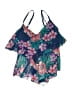 Beach House Floral Blue Swimsuit Top Size 8 - photo 1