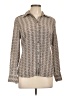 Talbots Houndstooth Gray Long Sleeve Blouse Size 10 - photo 1