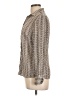 Talbots Houndstooth Gray Long Sleeve Blouse Size 10 - photo 5