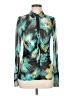 Future Collective Print Teal Long Sleeve Blouse Size M - photo 1