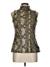 Express 100% Nylon Snake Print Gold Sleeveless Blouse Size L - photo 1