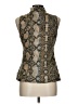 Express 100% Nylon Snake Print Gold Sleeveless Blouse Size L - photo 2