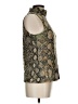 Express 100% Nylon Snake Print Gold Sleeveless Blouse Size L - photo 4