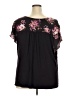 Daniel Rainn 100% Rayon Floral Black Short Sleeve Blouse Size 4X - photo 2