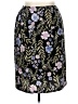 AB Studio 100% Polyester Floral Black Casual Skirt Size XL - photo 1