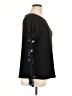 Floral Blooming 100% Polyester Black Long Sleeve Blouse Size XL - photo 4