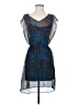 Express 100% Polyester Paisley Blue Cocktail Dress Size XS - photo 1