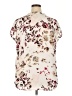 Sejour 100% Polyester Floral Ivory Short Sleeve Blouse Size 20W - photo 2
