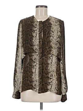 Parker Long Sleeve Silk Top (view 1)