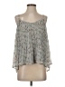She + Sky 100% Polyester Gray Sleeveless Blouse Size S - photo 1