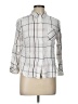Chico's 100% Rayon Plaid White Long Sleeve Button-Down Shirt Size L - photo 1
