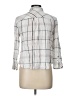 Chico's 100% Rayon Plaid White Long Sleeve Button-Down Shirt Size L - photo 2
