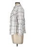 Chico's 100% Rayon Plaid White Long Sleeve Button-Down Shirt Size L - photo 5