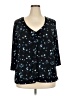 Studio 1940 Stars Black 3/4 Sleeve Blouse Size 2X - photo 1