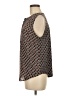 Ann Taylor LOFT 100% Polyester Brown Sleeveless Blouse Size M - photo 5