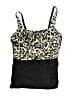 Lands' End Animal Print Black Swimsuit Top Size 8 - photo 1