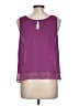 Bisou Bisou 100% Polyester Purple Sleeveless Blouse Size L - photo 2