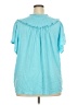 Torrid Blue Short Sleeve Blouse Size 3X Plus (3) - photo 2