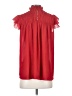 Zara 100% Polyester Red Short Sleeve Blouse Size XS - photo 2