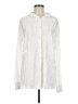 Unbranded 100% Polyester Stripes Ivory Long Sleeve Blouse Size M - photo 1